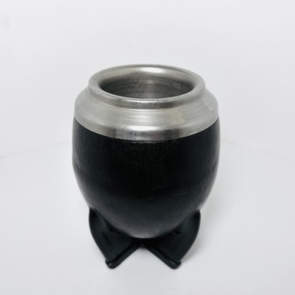 マテ壺・黒革　Mate Torpedo