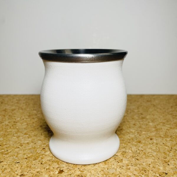 【ステンレス・マテ】壺型・ホワイト