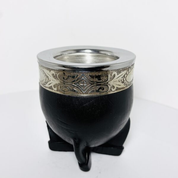 インペリアルマテ・黒革　アラベスク柄